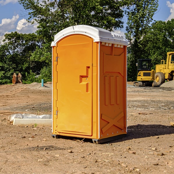 how often are the porta potties cleaned and serviced during a rental period in Blendon